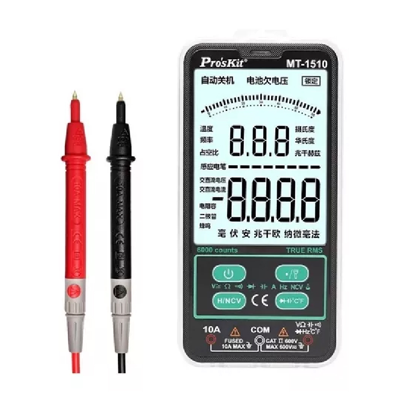 MT-1510 MULTIMETRO PROSKIT TRUE RMS 10F-30R PROSKIT