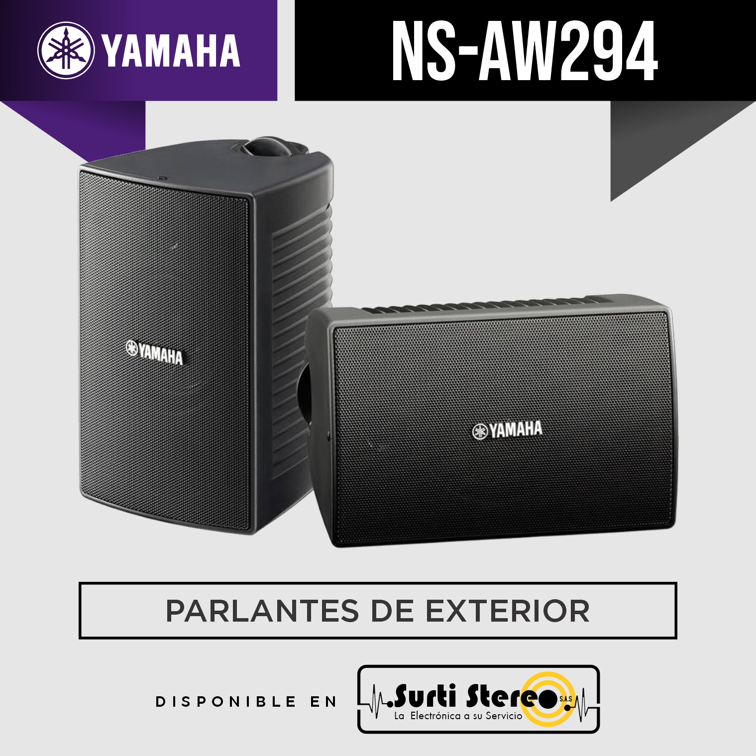 NS-AW294 - Altavoces para Exterior YAMAHA 100 Watts RMS, 80 Hz - 20 KHz, 8 Ohmios - Imagen 3
