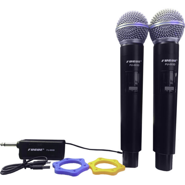FU-003D - MICROFONO INALAMBRICO UHF RECARGABLE DOBLE MANO FUGUE - Imagen 2